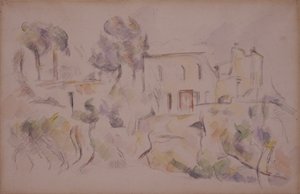 The Coach House (El cobertizo en Château Noir) de Paul Cézanne