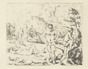 Las grandes bañistas, 1896-97 de Paul Cézanne