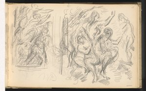 Dos estudios para "El juicio de Paris" o "El pastor amoroso" de Paul Cézanne
