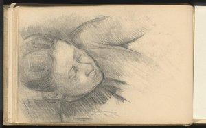 Mujer inclinada hacia adelante de Paul Cézanne