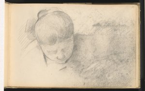 Mujer inclinada hacia adelante, 1890-1894 de Paul Cézanne