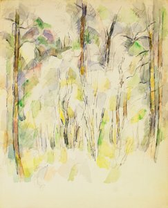 Escena del bosque de Paul Cézanne