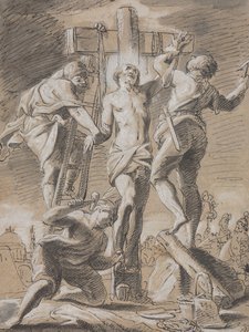 Cristo clavado en la cruz, principios del siglo XVIII