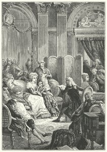 Un salón al comienzo del reinado de Luis XVI de Francia de Paul Dominique Philippoteaux