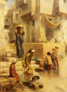 Los bañistas, 1896 de Paul Dominique Philippoteaux