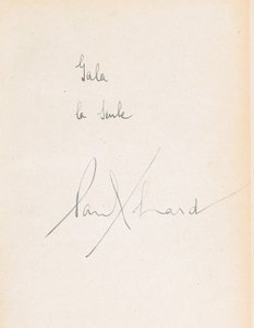 Dedicatoria manuscrita en L