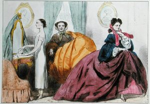 Caricatura satirizando la moda del crinolina, c.1860 de Paul Emile Detouche