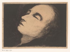 Retrato de Vincent van Gogh en su lecho de muerte de Paul Ferdinand Gachet