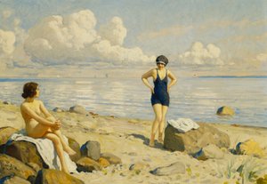 En la playa de Paul Fischer