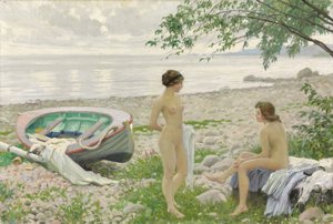 En la playa de Paul Fischer