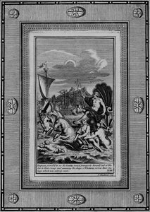 Neptuno provocado al ver a los griegos derrotados de Paul Fourdrinier