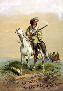 Portada del libro “El Explorador Buffalo Bill” por Han. W.F. Cody, ilustración de P. Frenzeny, s.d. entre 1860 y 1890 de Paul Frenzeny