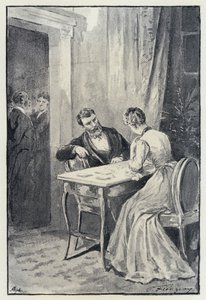 Ilustración para Anna Karenina: Levin propone matrimonio a Kitty