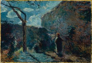 A lo Largo del Muro al Anochecer, 1881 de Paul Gauguin