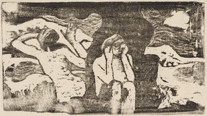 En las rocas negras, en o después de 1895 de Paul Gauguin