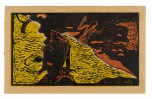 Auti te pape (Mujeres en el río), de la suite Noa Noa de Paul Gauguin