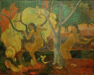 Bañistas en Tahití de Paul Gauguin