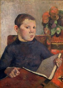 Retrato del hijo Clovis con un libro