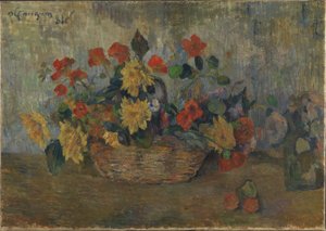 Cesta de flores de Paul Gauguin