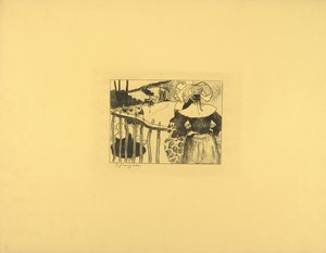 Mujeres bretonas junto a una valla de Paul Gauguin