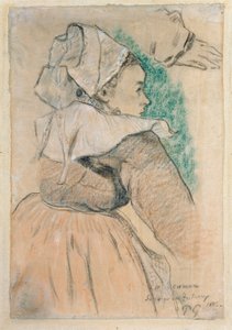 Mujer bretona de perfil derecho, 1886 de Paul Gauguin
