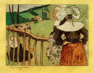 Bretonas en la barrera de Paul Gauguin