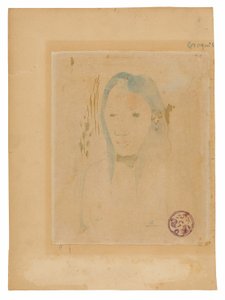Busto de una mujer tahitiana