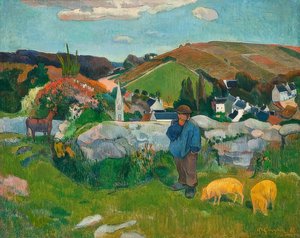 El porquerizo. 1888 de Paul Gauguin