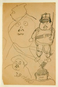 Dibujo de un álbum de dibujos producidos para el joven Jacques Bousquet, 1889-90