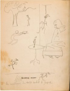 Dibujo de un álbum de dibujos producidos para el joven Jacques Bousquet, 1889-90