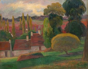Una casa de campo en Bretaña. Alrededor de 1894 de Paul Gauguin