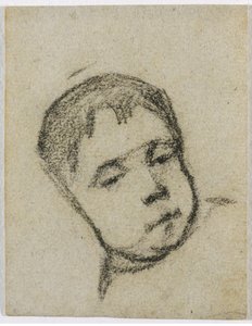 Emil Gauguin de niño, cabeza en una almohada de Paul Gauguin