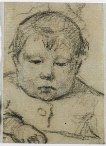 Emil Gauguin de niño, mano derecha hacia delante, c.1875-76 (lápiz negro) de Paul Gauguin