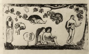 Mujeres, animales y follaje de Paul Gauguin