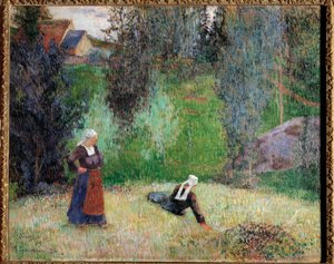 Primeras flores de Bretaña de Paul Gauguin