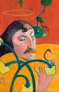 Francés: Autoportrait-charge, ou Autoportrait au nimbe Autorretrato con halo de Paul Gauguin