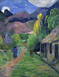 Francés: Calle Rue de Tahiti en Tahití de Paul Gauguin