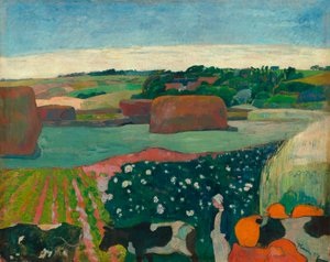 Montón de heno en Bretaña de Paul Gauguin