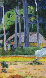 Cabaña bajo los árboles, 1892 de Paul Gauguin