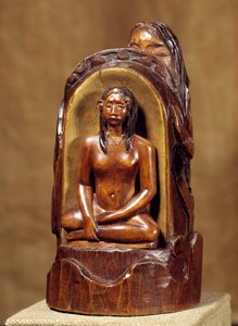 Ídolo a la perla. Escultura de madera, oro y perla de Paul Gauguin