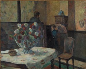 Interior del pintor París, rue Carcel, 1881 de Paul Gauguin
