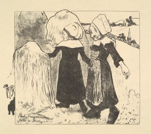Joies de Bretagne (Alegrías de Bretaña), de la serie Volpini de Paul Gauguin