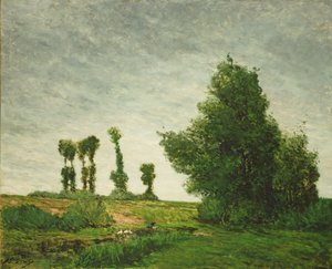 Paisaje con álamos de Paul Gauguin