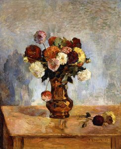 Los dalias, 1885 de Paul Gauguin