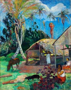 Los cerdos negros - Los cerdos negros - Gauguin, Paul Eugene Henri (1848-1903) - 1891 - Óleo sobre lienzo - 91x72 - Szepmuveszeti Muzeum, Budapest de Paul Gauguin