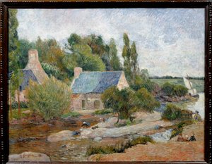 Las lavanderas en Pont Aven. Pintura de Paul Gauguin (1848-1903) 1886. Museo de Orsay, París de Paul Gauguin