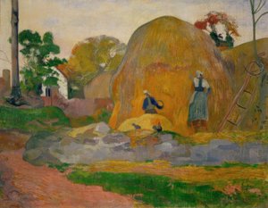 Las pilas amarillas o La cosecha rubia de Paul Gauguin