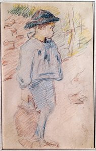 Niño bretón con cubo, boceto de Paul Gauguin