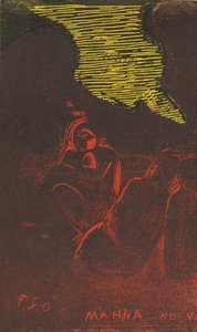 Mahna no Varua Ino El Demonio Habla [verso], 1894-1895 de Paul Gauguin