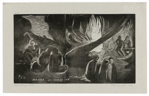 Mahna no varua ino (El diablo habla), de la suite Noa Noa de Paul Gauguin